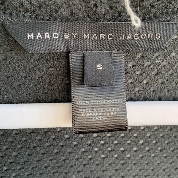 Marc by Marc Jacobs Mesh Black Button Down Long Sleeve Cardigan sz S - Picture 3 of 5